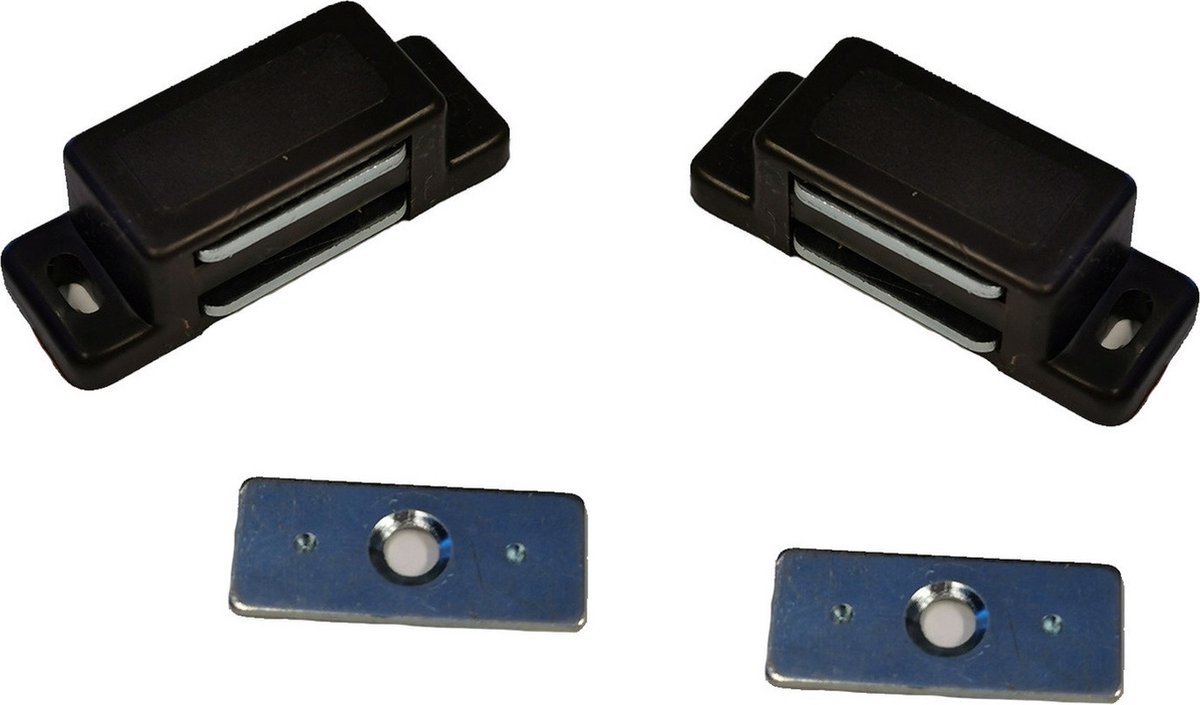 Bellatio Design 12x stuks magneetsnapper / magneetsnappers met metalen sluitplaat - - Bruin