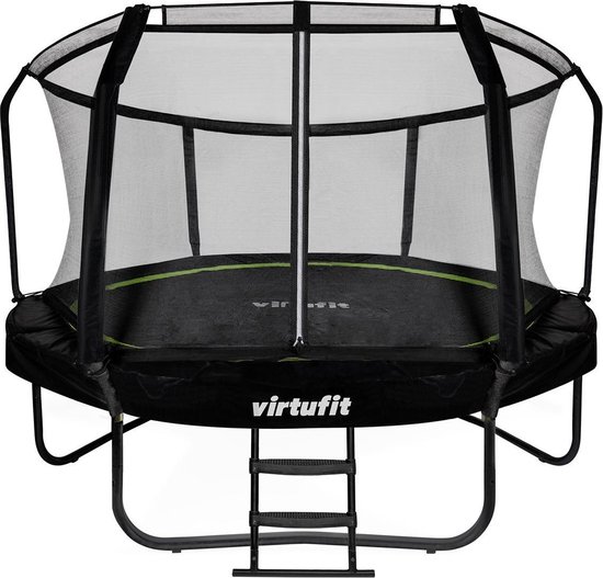 VirtuFit Premium Trampoline met Veiligheidsnet 366 cm - Zwart