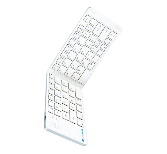 Silvergear Opvouwbaar Draadloos Toetsenbord - QWERTY - Bluetooth - Voor Smartphone, Tablet en Laptop/Computer - Wit