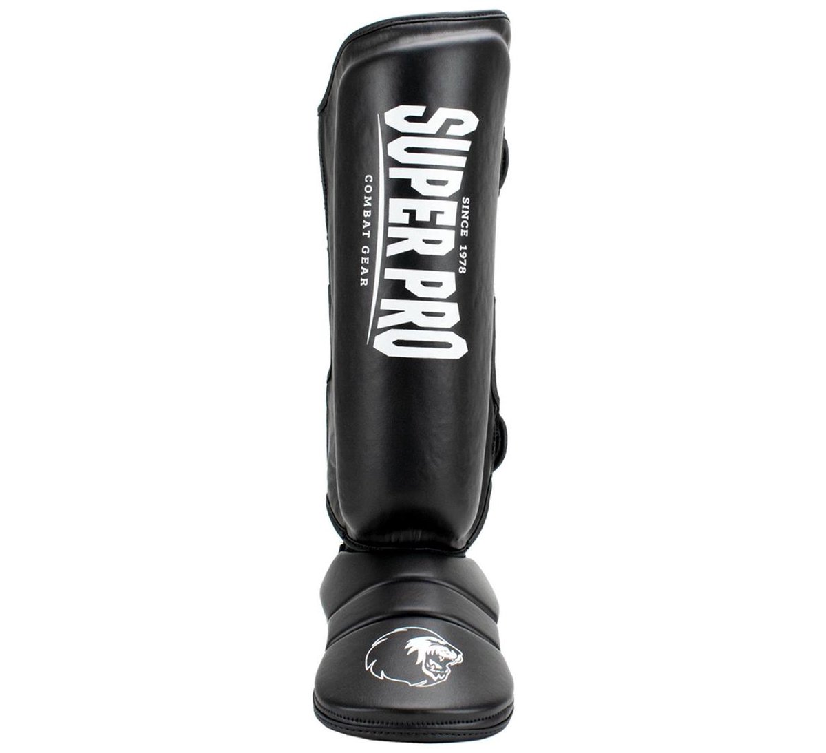 Super Pro Combat Gear Protector Scheenbeschermers -/Wit - M - Zwart