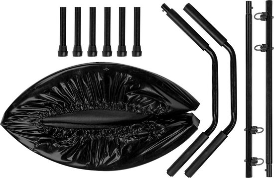 VirtuFit Opvouwbare Fitness Trampoline met Handvat 100 cm - Zwart