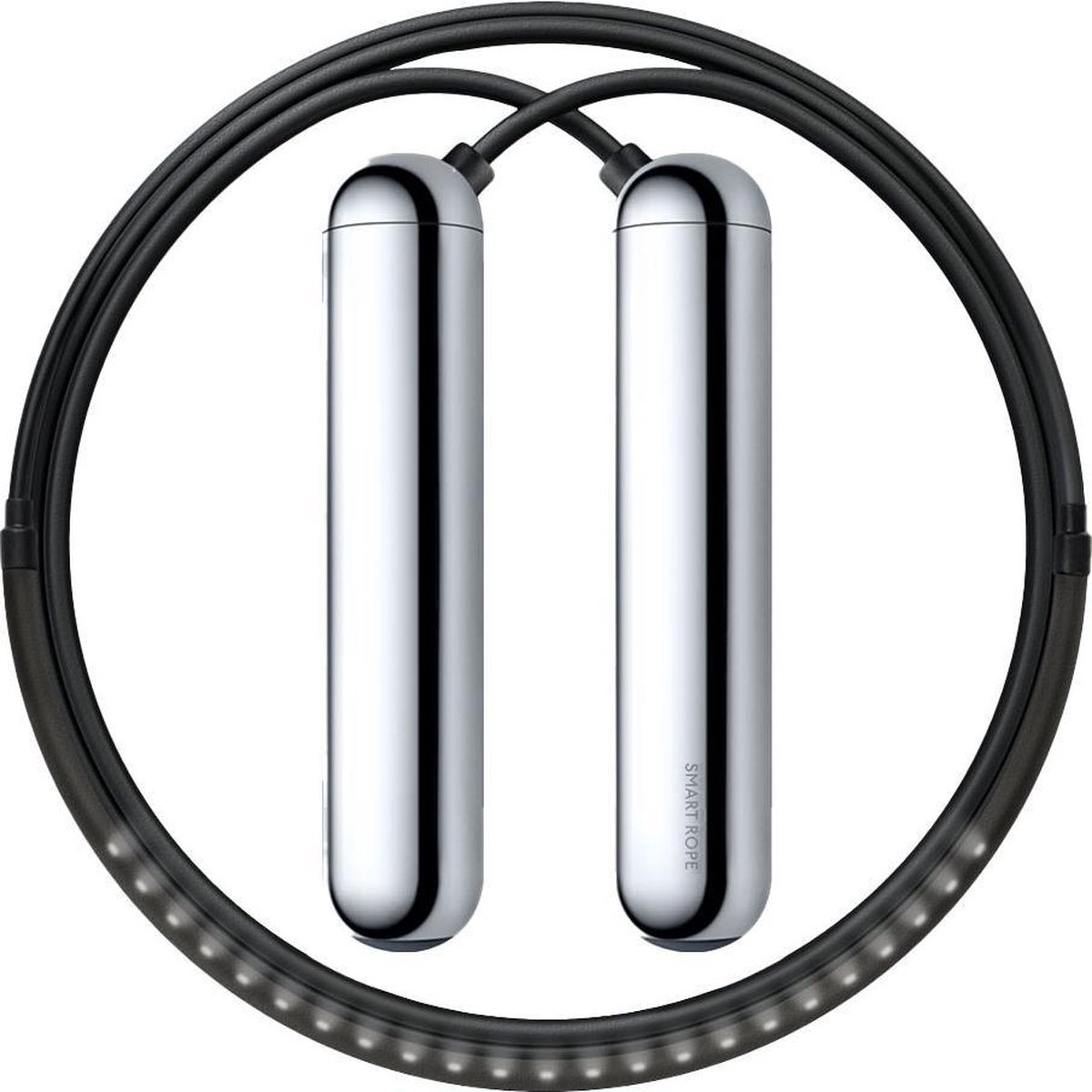 Smart Rope LED Springtouw - Chroom - S - Zwart