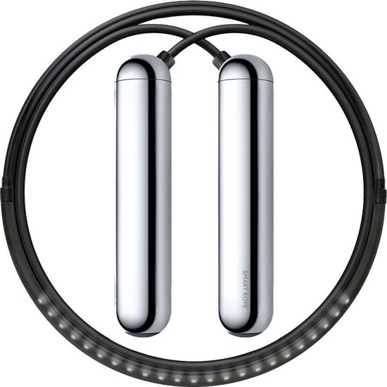 Smart Rope LED Springtouw - Chroom - M - Zwart