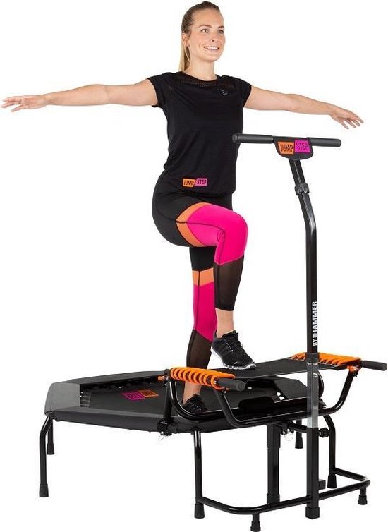 HAMMER JumpStep - Fitness Trampoline met Step Board - Zwart
