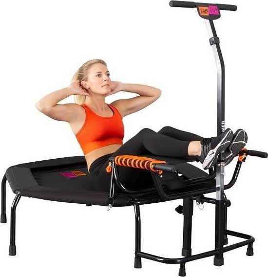 HAMMER JumpStep - Fitness Trampoline met Step Board - Zwart