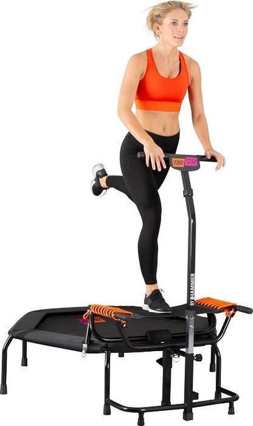 HAMMER JumpStep - Fitness Trampoline met Step Board - Zwart