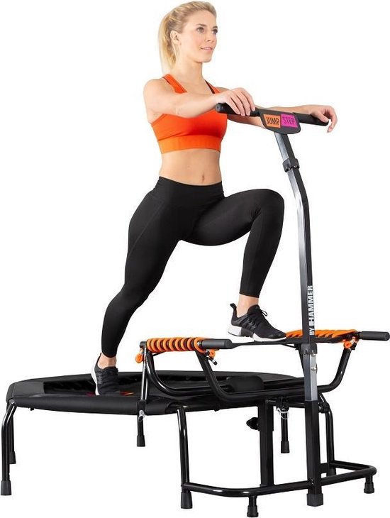 HAMMER JumpStep - Fitness Trampoline met Step Board - Zwart