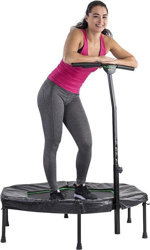 Tunturi Hexa Fitness Trampoline met verstelbare handgreep - Zwart