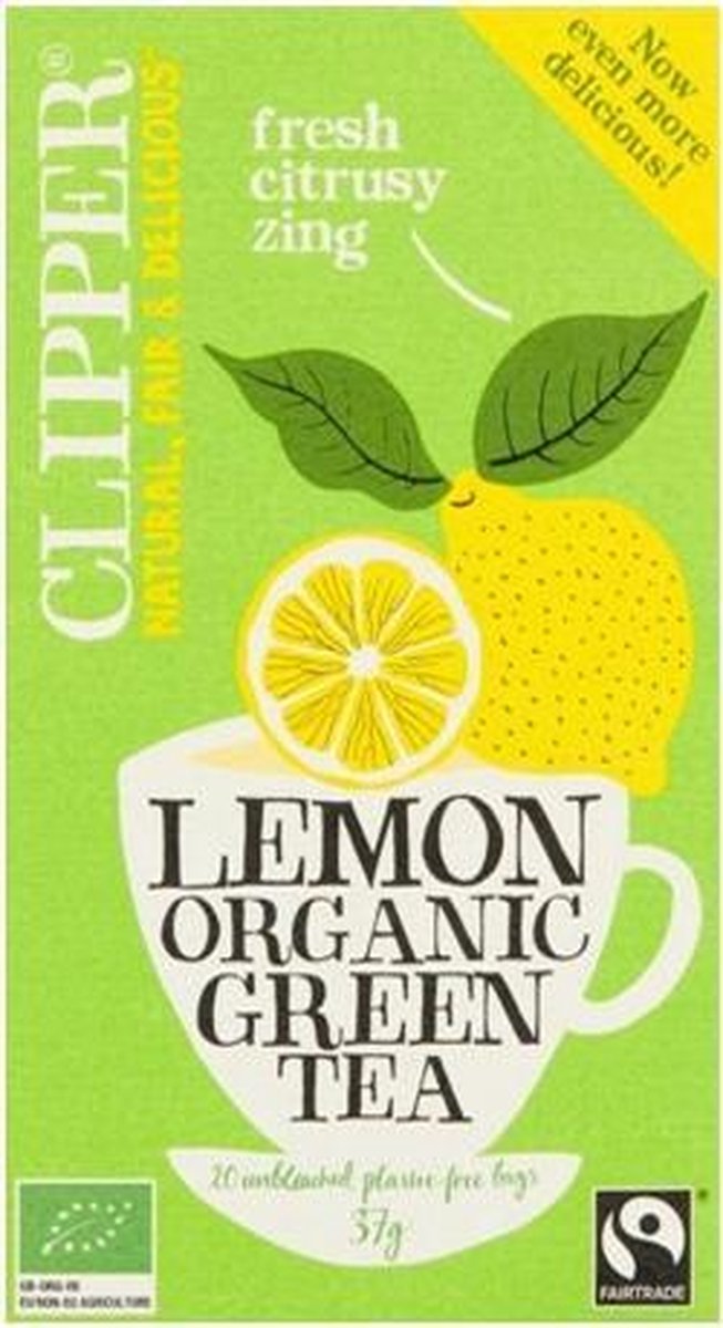 Clipper - Organic lemon & ginger tea - 20 zakjes