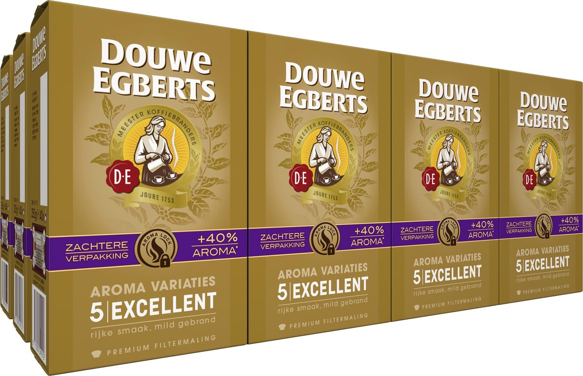 Douwe Egberts - Excellent (5) Filter Koffie - 12x 250g