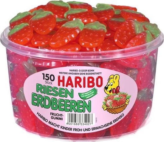 HARIBO - Giant Strawberries - 150 pieces