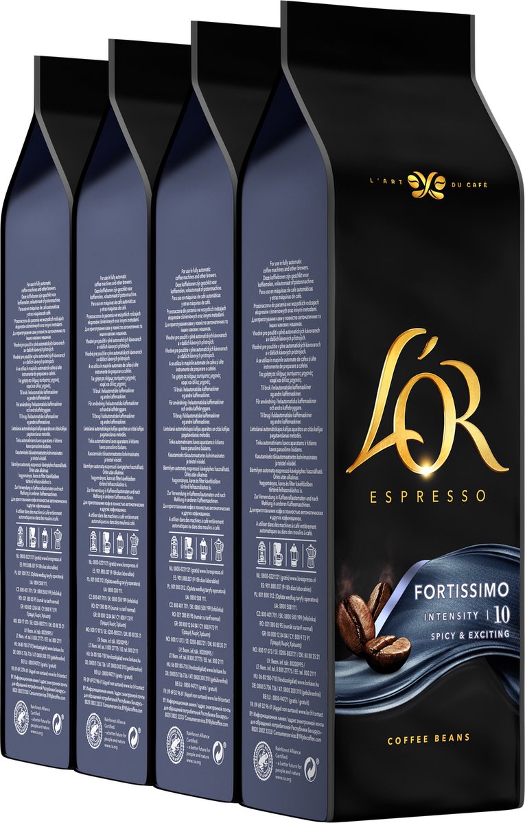 L&apos;OR Espresso - Fortissimo Bonen - 4x 500g