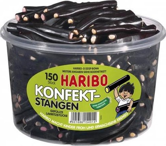 HARIBO - Dropstaven (Konfekt Stangen) - 150 stuks