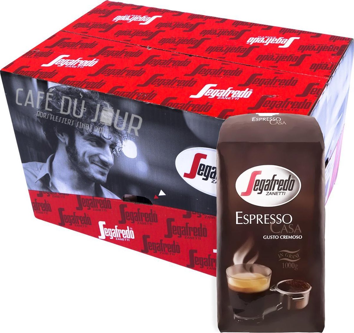 Segafredo - Espresso casa Bonen - 8x 1 kg