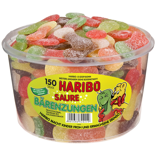 HARIBO - Sour Bears tongues - 150 pieces