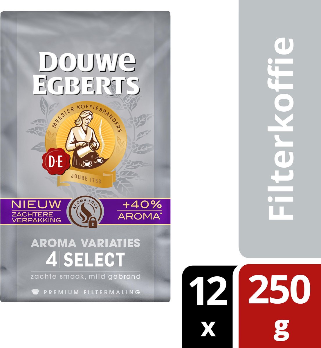 Douwe Egberts - Select (4) Filter Koffie - 12x 250g