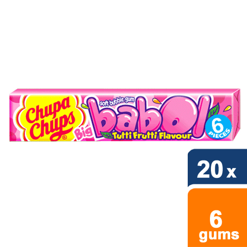 Chupa Chups - Big Babol Tutti Frutti - 20x 6 stuks