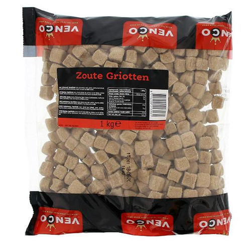 Venco - Soft Salt Salmiak Liquorice cubes (Zoute griotten) - 1kg