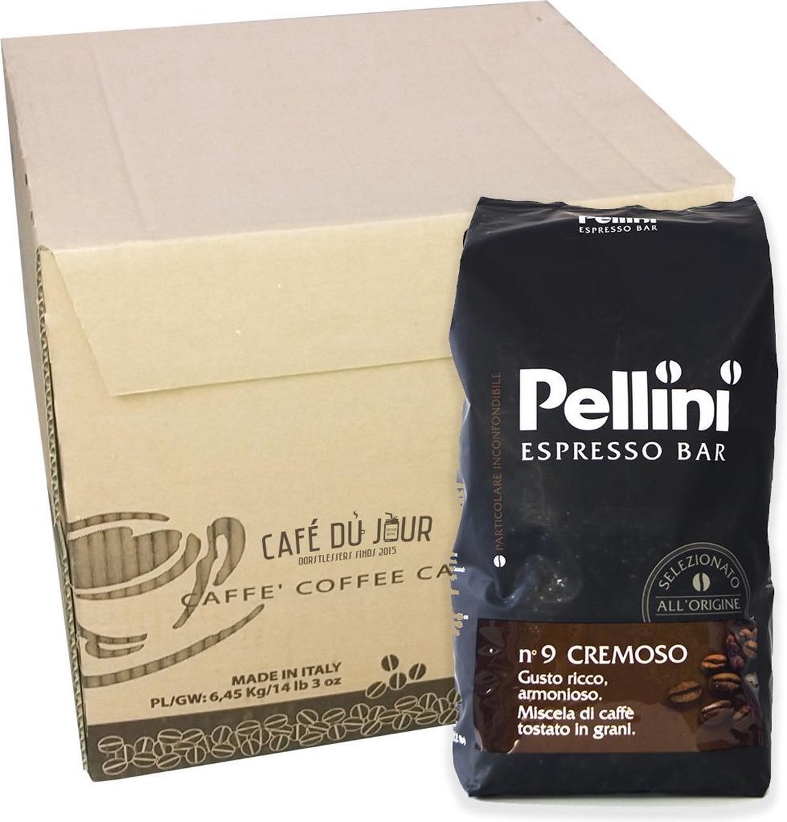 Pellini - Espresso Bar N. 9 Cremoso Bonen - 6x 1 kg