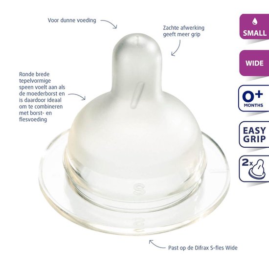 Difrax speen 675 Soft Breed Small 2 st.