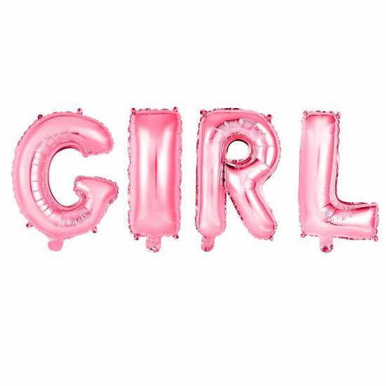 Folat Ballonletters Baby Girl - Roze