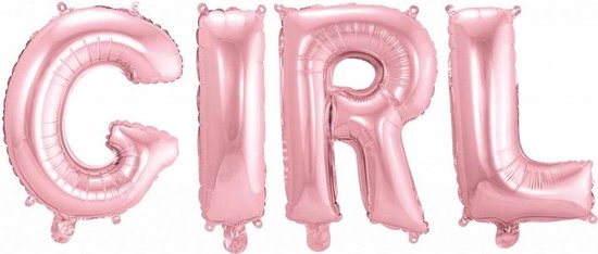 Folat Ballonletters Baby Girl - Roze