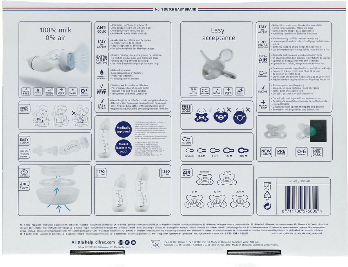 Difrax Startersset 120-603 - Wit