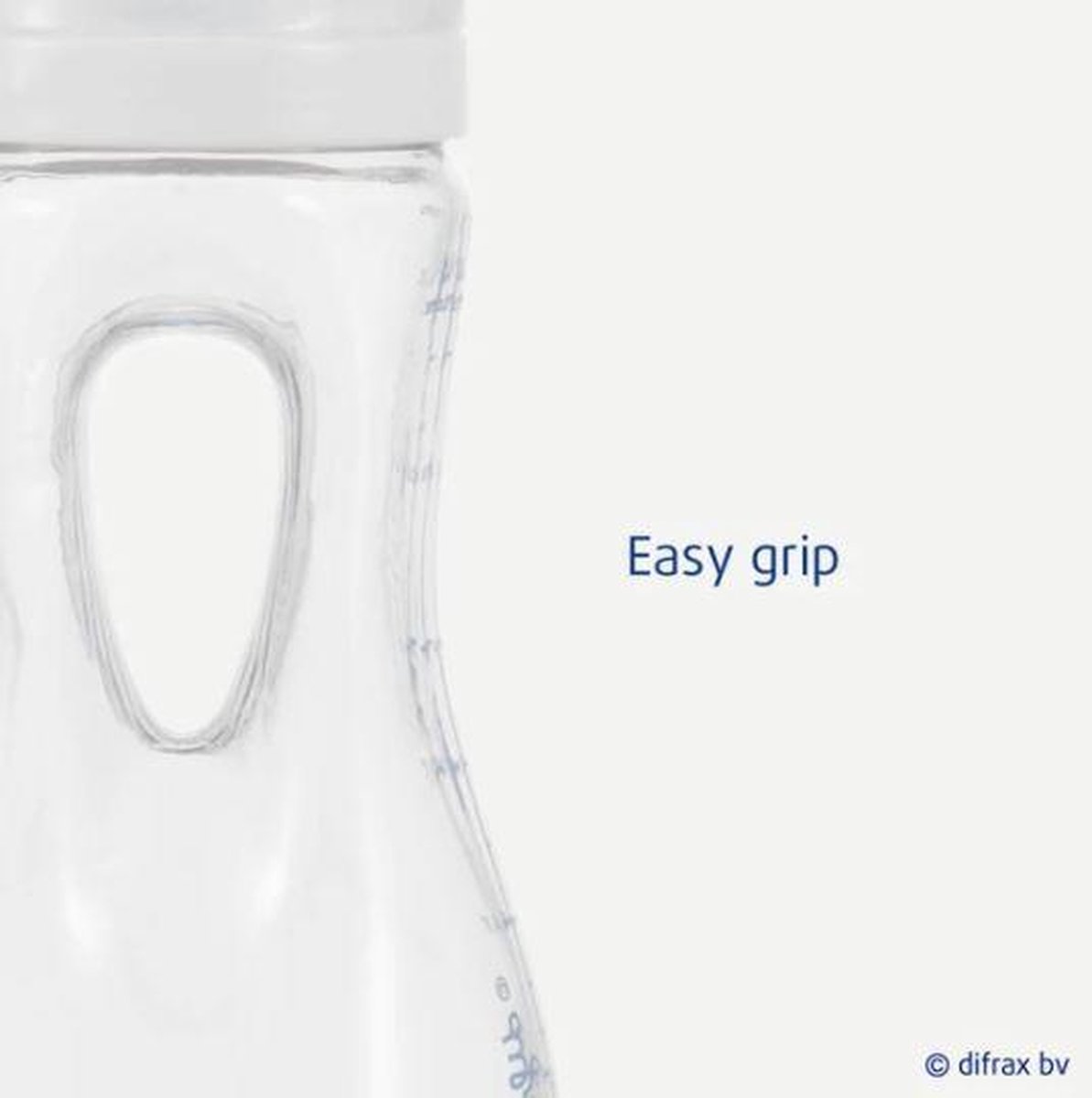 Difrax Handgreepfles 240 ML Blauw - Grijs