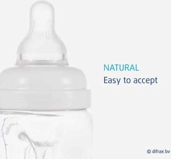 Difrax Handgreepfles 240 ML Blauw - Grijs