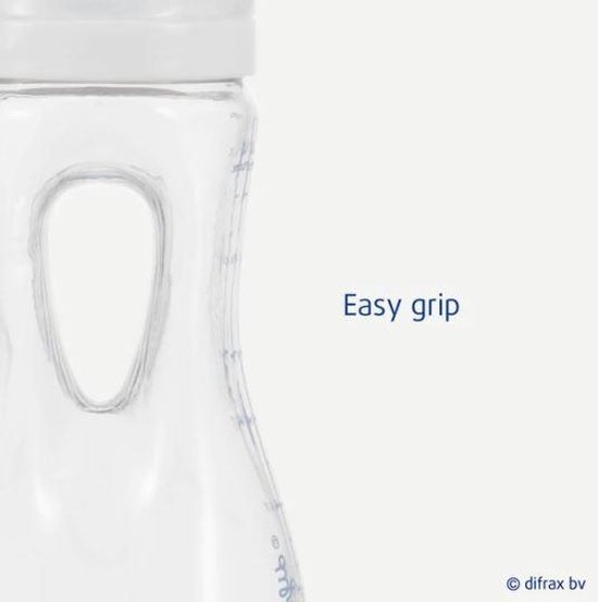 Difrax Handgreepfles 240 ML Blauw - Grijs
