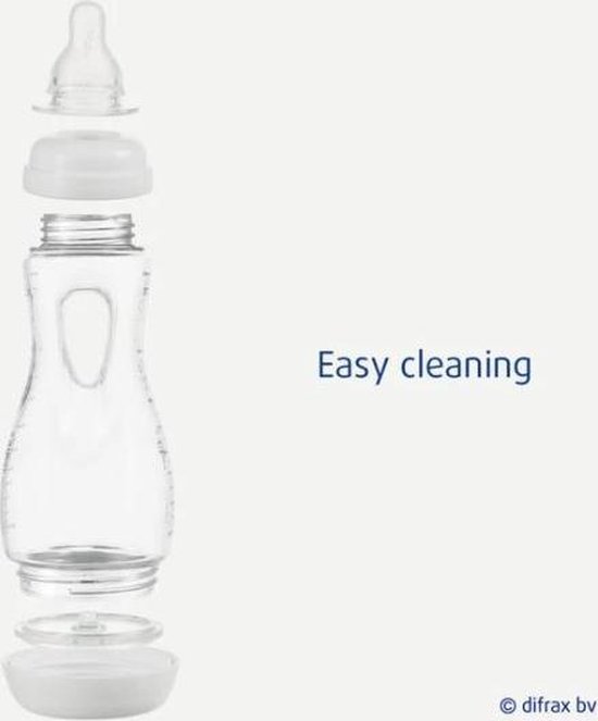 Difrax Handgreepfles 240 ML Blauw - Grijs