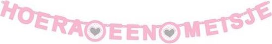 Haza Original Letterslinger O'tje Kadootje Hart Hoera Meisje - Roze