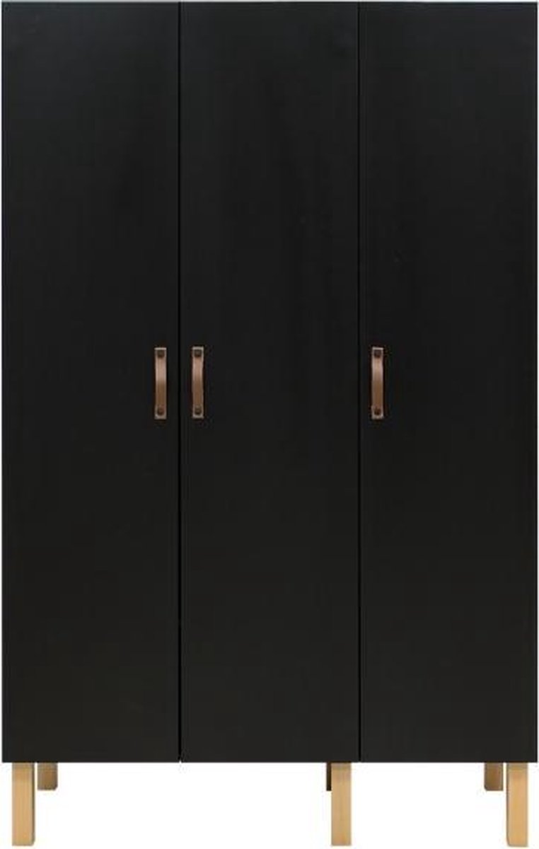 Bopita Kast Floris 3-deurs - Zwart