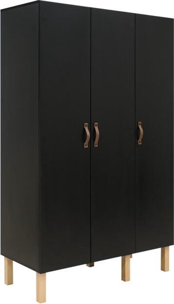 Bopita Kast Floris 3-deurs - Zwart