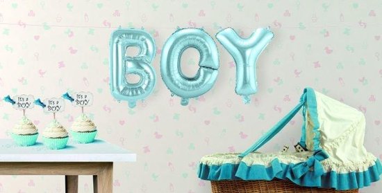 Folat Ballonletters Baby Boy - Blauw