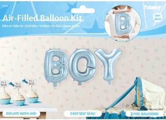 Folat Ballonletters Baby Boy - Blauw