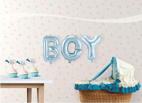 Folat Ballonletters Baby Boy - Blauw