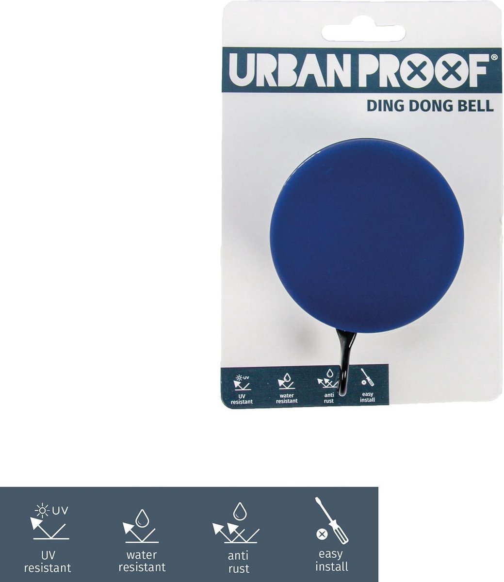 URBAN PROOF Fietsbel Ding Dong 6 CM/Groen - Blauw