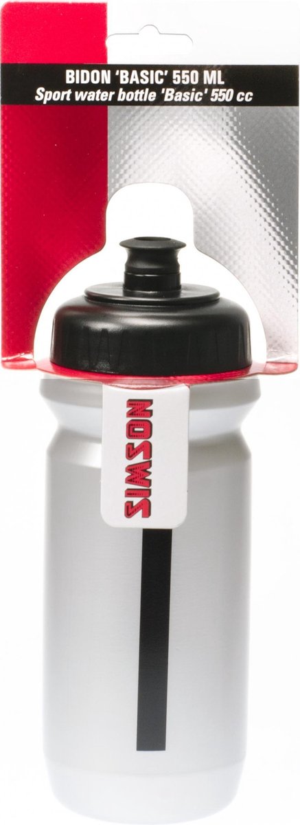 Simson Bidon Big Mouth Basic - 550ml - Zwart/ - Grijs