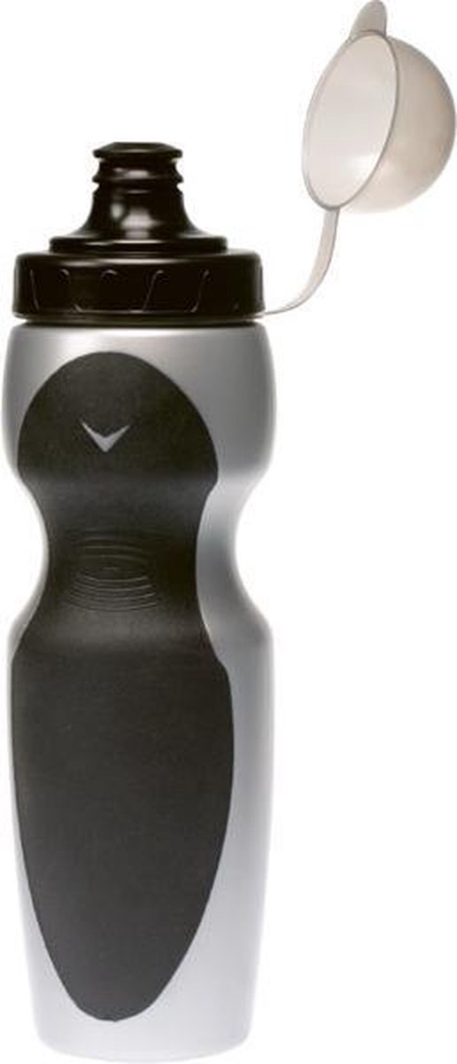 Simson Bidon ''Grip'' , 750ml , zwart/ , incl. stofkap afneembaar - Grijs