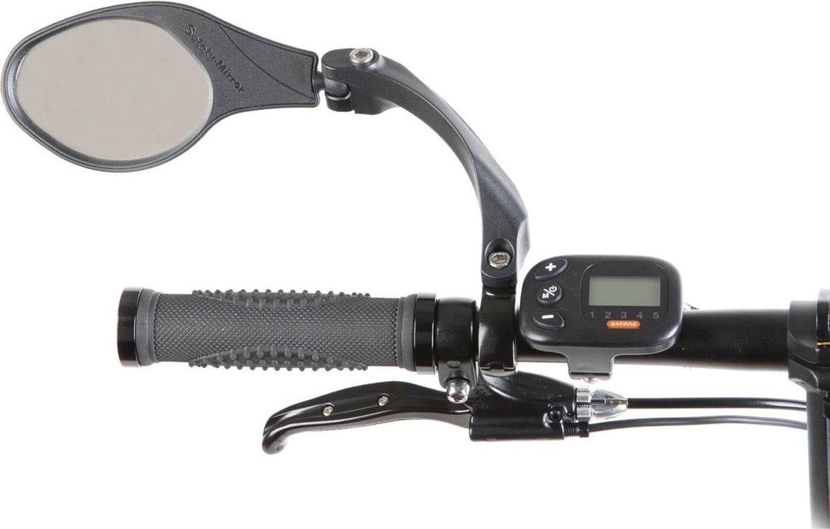 Mirage Fietsspiegel met Klem Draaibaar - Onbreekbaar - Zwart