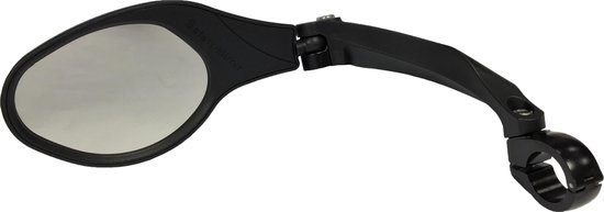 Mirage Fietsspiegel met Klem Draaibaar - Onbreekbaar - Zwart