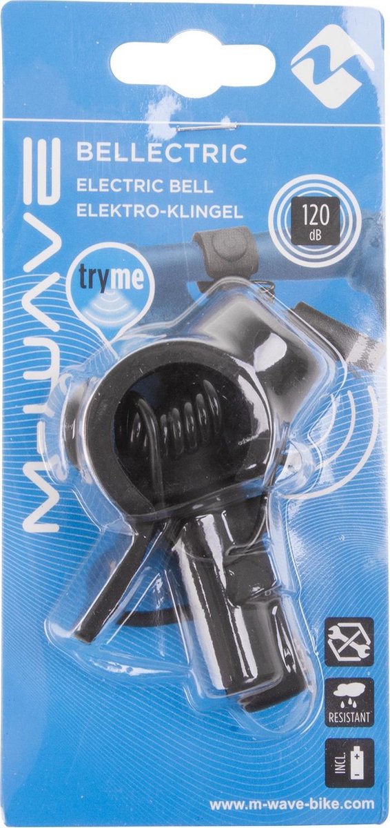 M-wave Fietsbel Elektronisch - Zwart