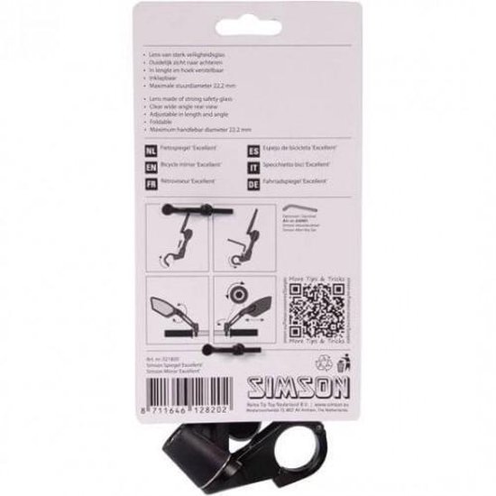 Simson Spiegel Excellent - Zwart