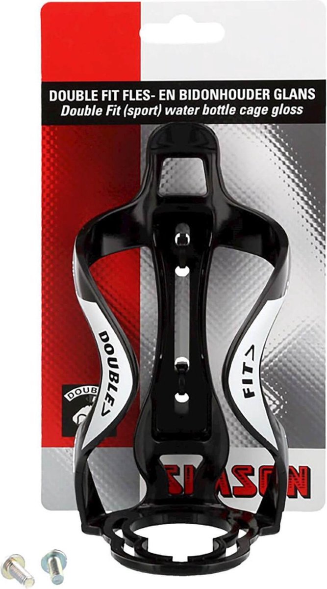 Simson Double Fit Fles- en Bidonhouder glans - Zwart