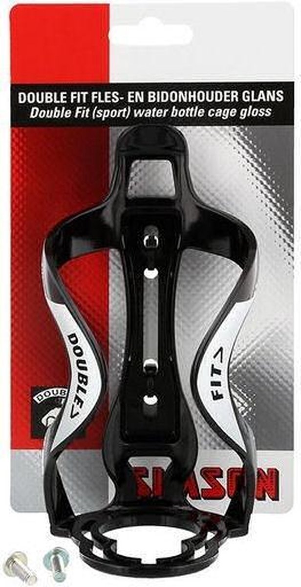 Simson Double Fit Fles- en Bidonhouder glans - Zwart