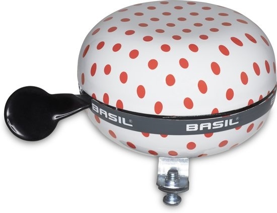 Basil Fietsbel Polkadot Big Bell -/rood - Wit