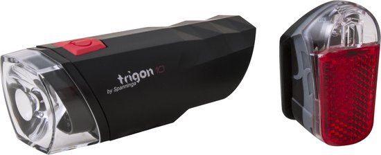 Spanninga Verlichtingset Trigon 10 + Pyro - Batterij - Zwart