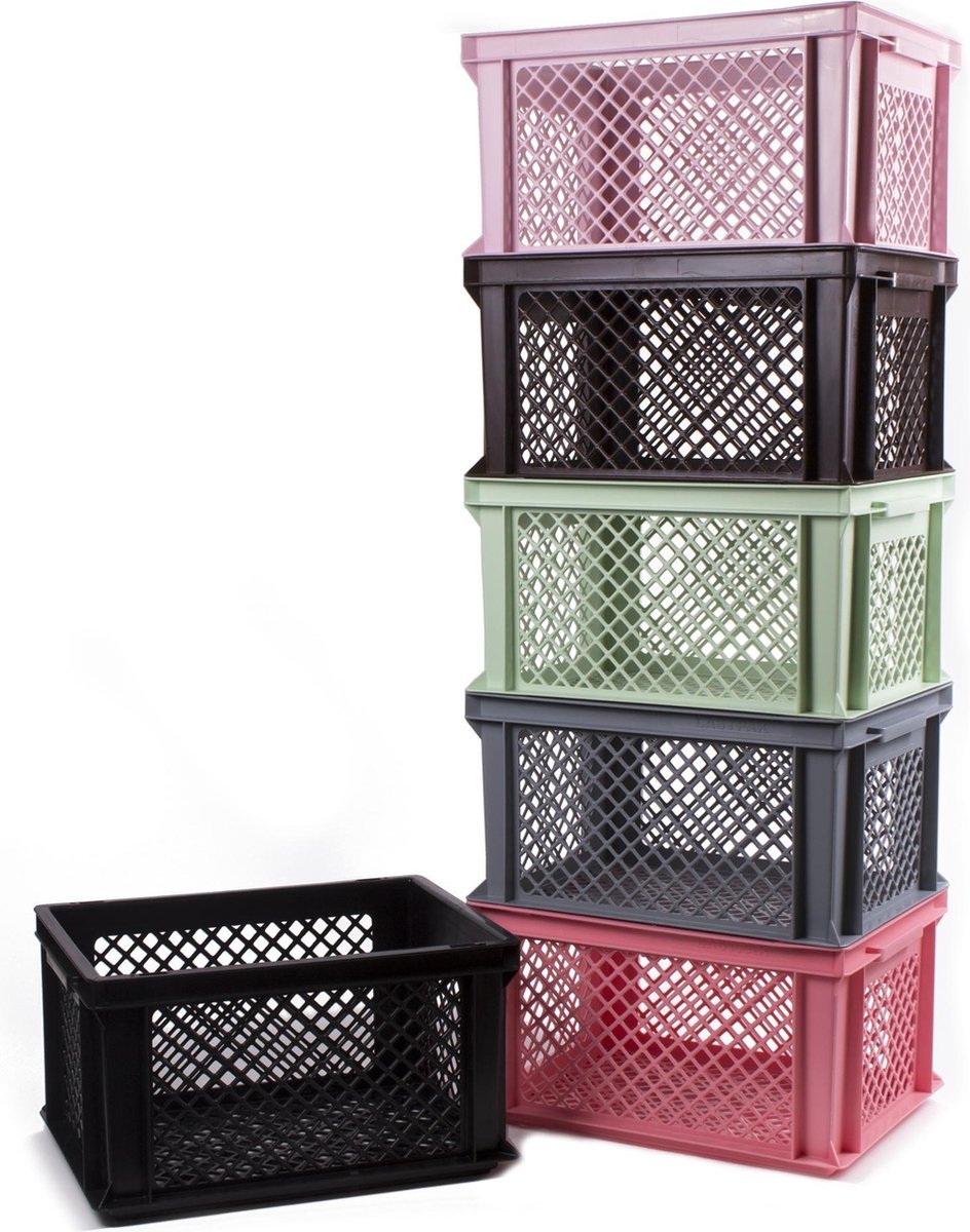 Lastpak Fietskrat Kunststof 20 Liter - Zwart