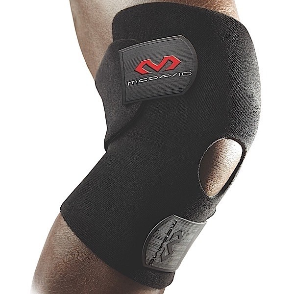 MC David Open Patella Knee Wrap - Zwart